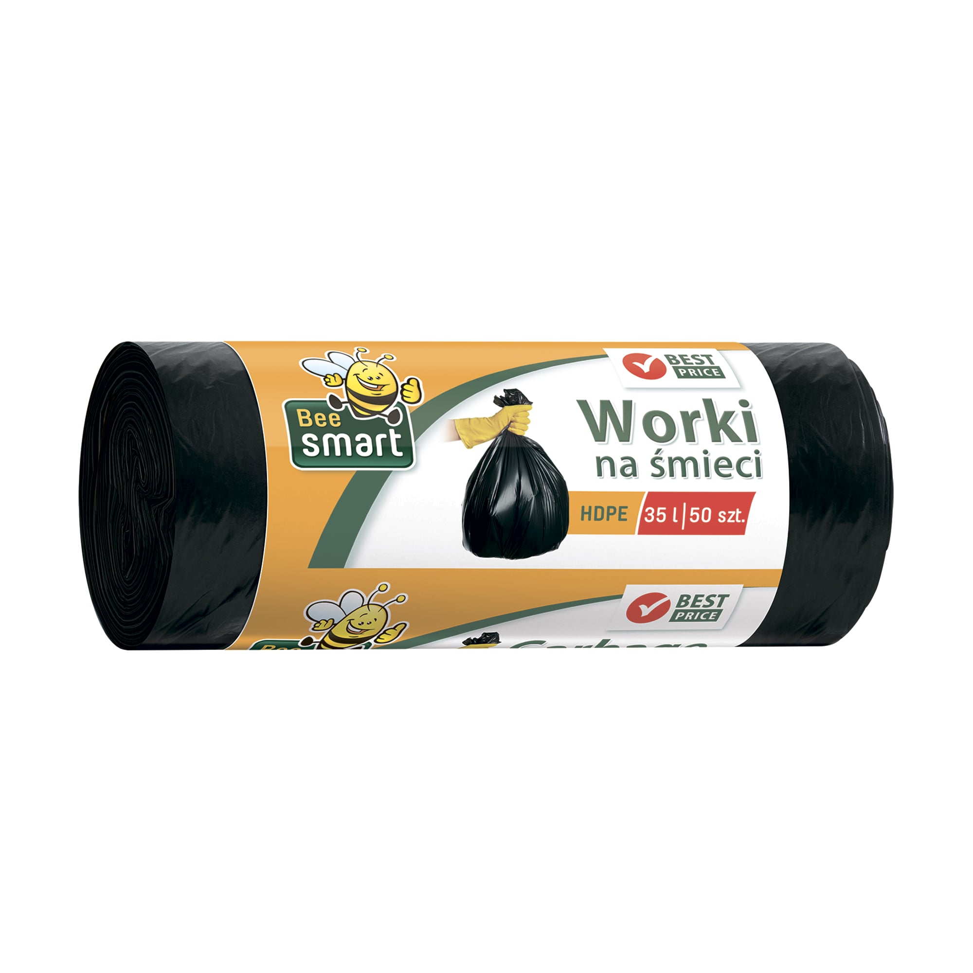 Пакети для сміття Paclan Bee Smart Bin Liner 35 л, 50 шт